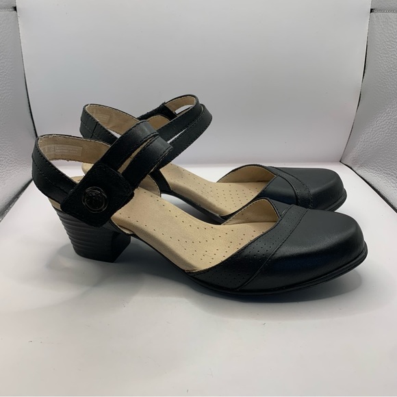 Clarks Women's Valarie Rally Mary Jane Pump Black Leather size 7.5M 031524 - Picture 4 of 10